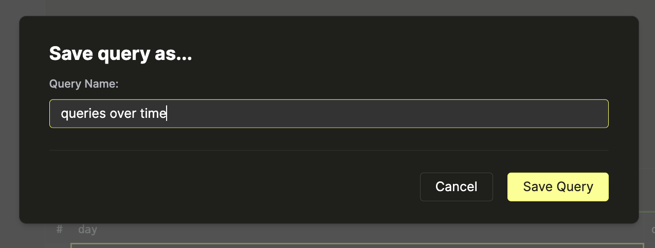 Save query - Zoomed