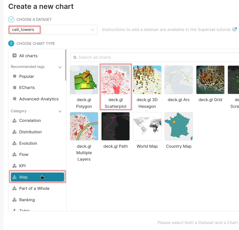 Create a map in Superset - Zoomed